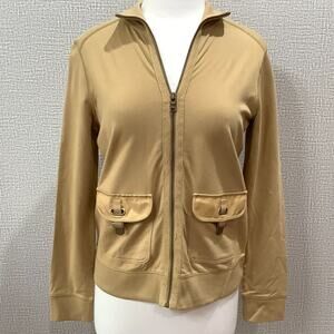Ralph Lauren Jeans Womens Zip Up Jacket sz S Khaki Tan NWT